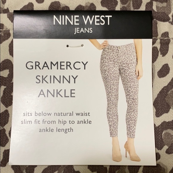 NINE WEST Gramercy animal print skinny jeans 14 - Picture 12 of 13